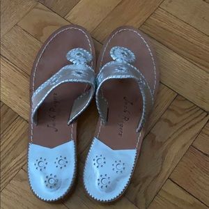 Jack Rogers Silver Sandals